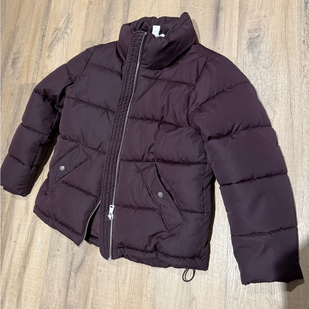 Womens Puffer Jacket - Dark Purple